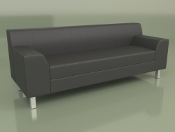 Sofa Flagship 3-seater (Black leather)