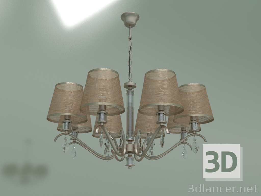 modèle 3D Lustre suspendu Alcamo 60103-8 (or perlé) - preview