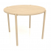 3d model Dining table DT 08 (straight end) (D=1000x754, wood white) - preview