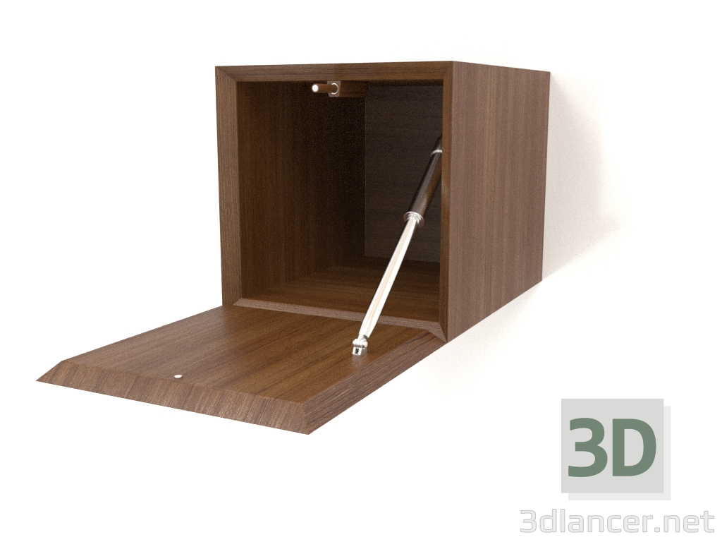 3d model Estante colgante ST 06 (puerta abierta) (250x315x250, madera marrón claro) - vista previa