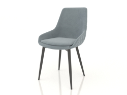 Chaise Gerti (gris-bleu - noir)