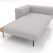 3D Modell Chaiselongue mit Armlehne und Ablage links - Vorschau