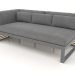 3D Modell Modulsofa, Teil 1 links (Anthrazit) - Vorschau