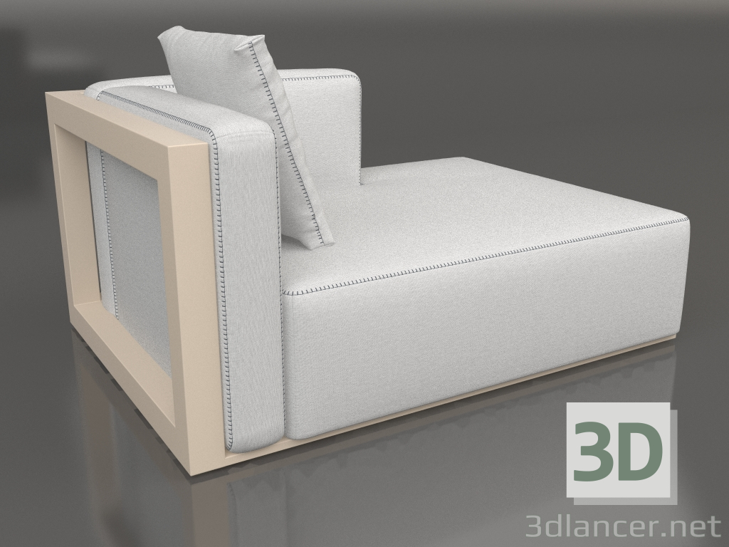 modèle 3D Module canapé, section 2 à droite (Sable) - preview