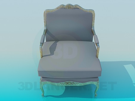 3d model Gray chair - preview