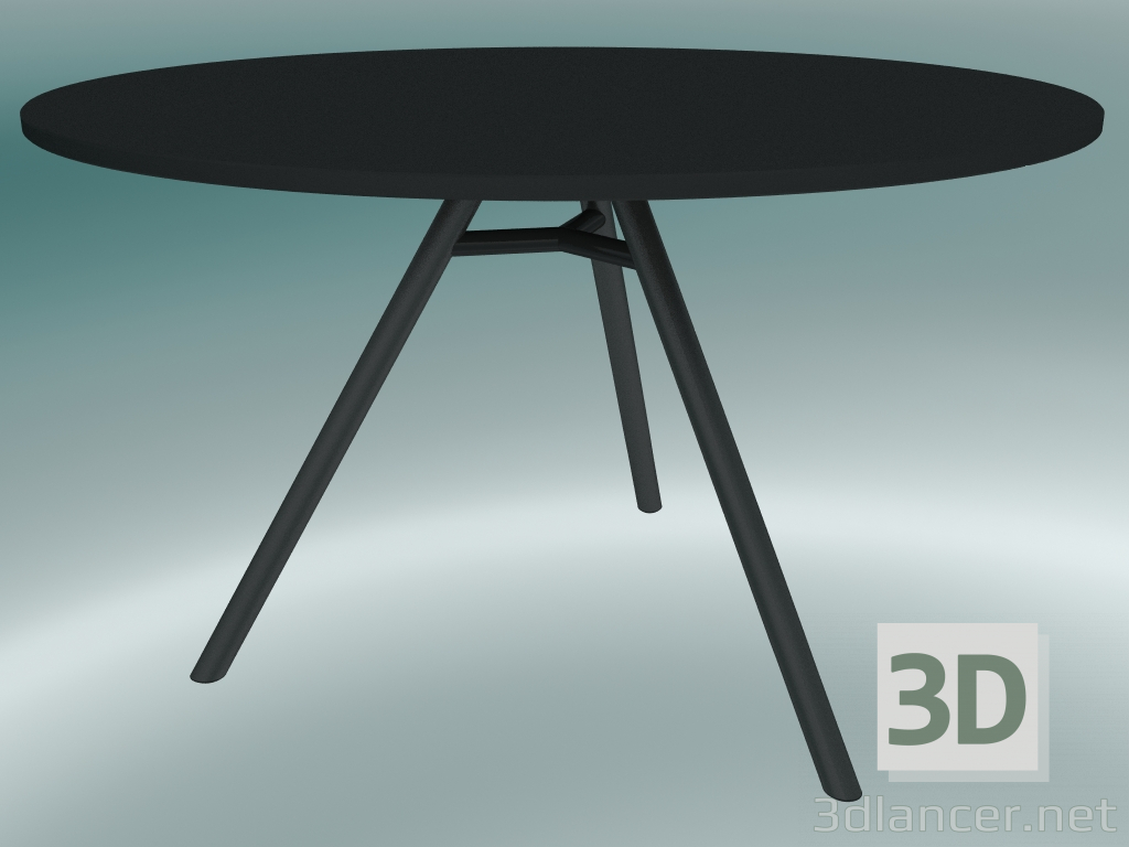 Modelo 3d Mesa MART (9835-01 (⌀ 120cm), H 73cm, preto HPL, extrusão de alumínio, revestimento em pó preto) - preview