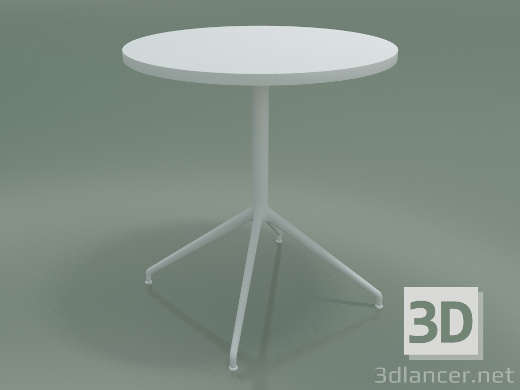 3d model Mesa redonda 5710, 5727 (H 74 - Ø69 cm, desplegado, blanco, V12) - vista previa