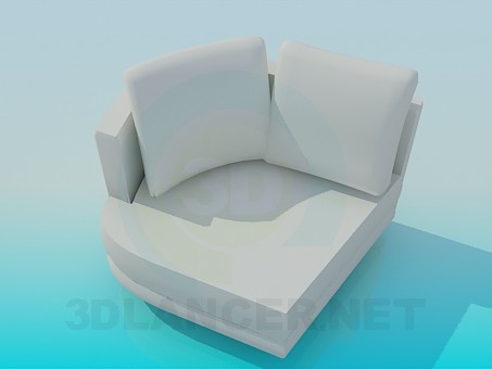 Modelo 3d Poltrona angular - preview