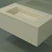 modello 3D Lavabo con cassetto (06UC52401, Bone C39, L 96, P 50, H 36 cm) - anteprima