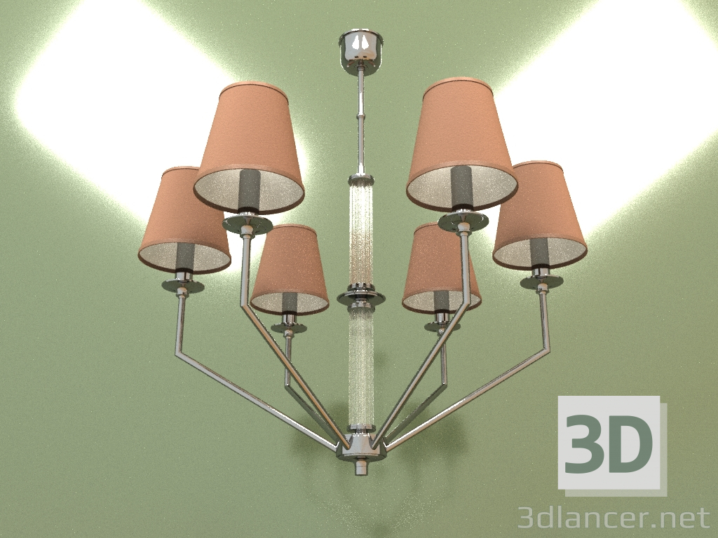 modello 3D Lampadario Noemi NOE-ZW-6 (NA) - anteprima