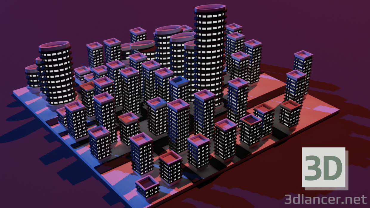 modello 3D di la città comprare - rendering