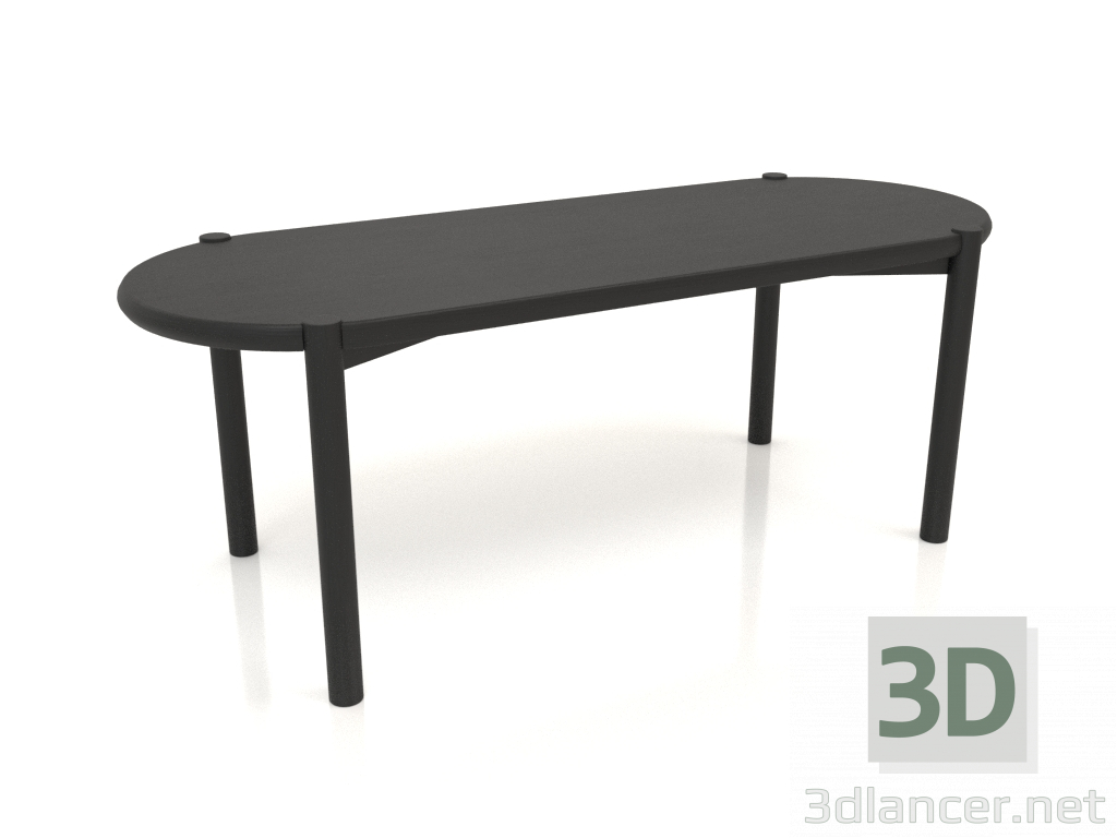 3d model Mesa de centro JT 053 (extremo redondeado) (1215x466x454, madera negra) - vista previa