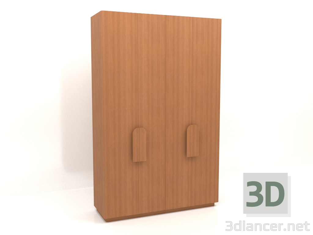 3d model Armario MW 04 madera (opción 2, 1830x650x2850, rojo madera) - vista previa