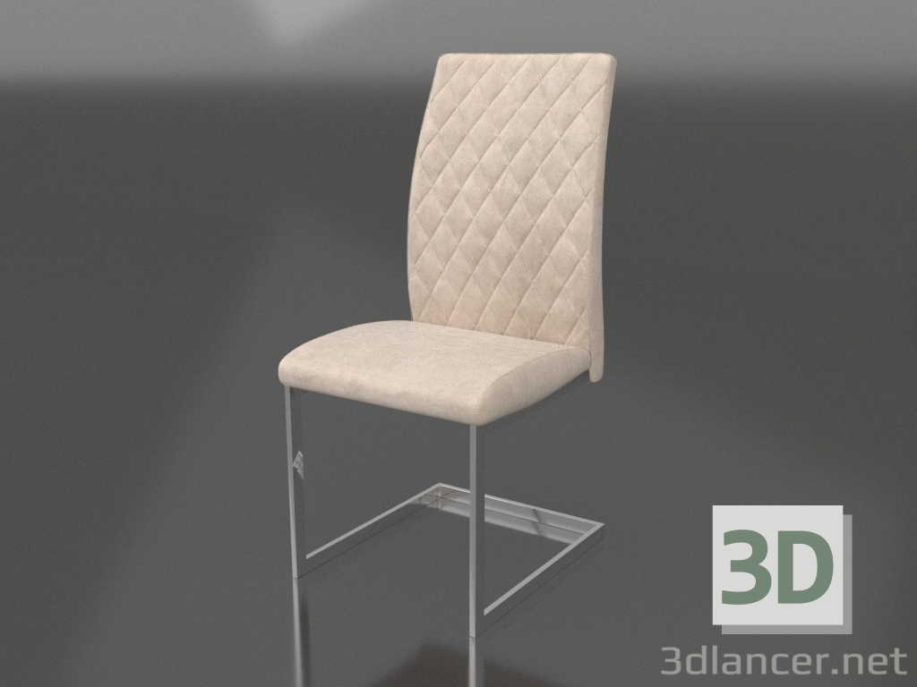 modello 3D Sedia Gordon (grigio-beige) - anteprima