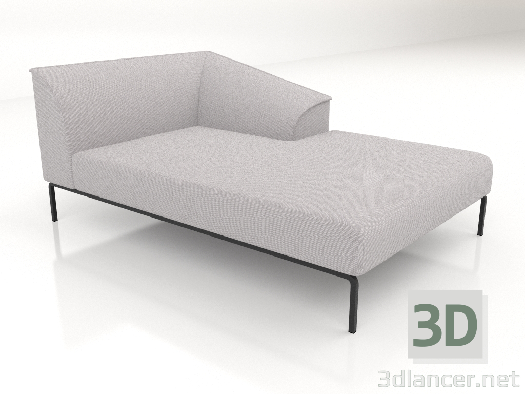 3d model Chaise longue 180 right - preview