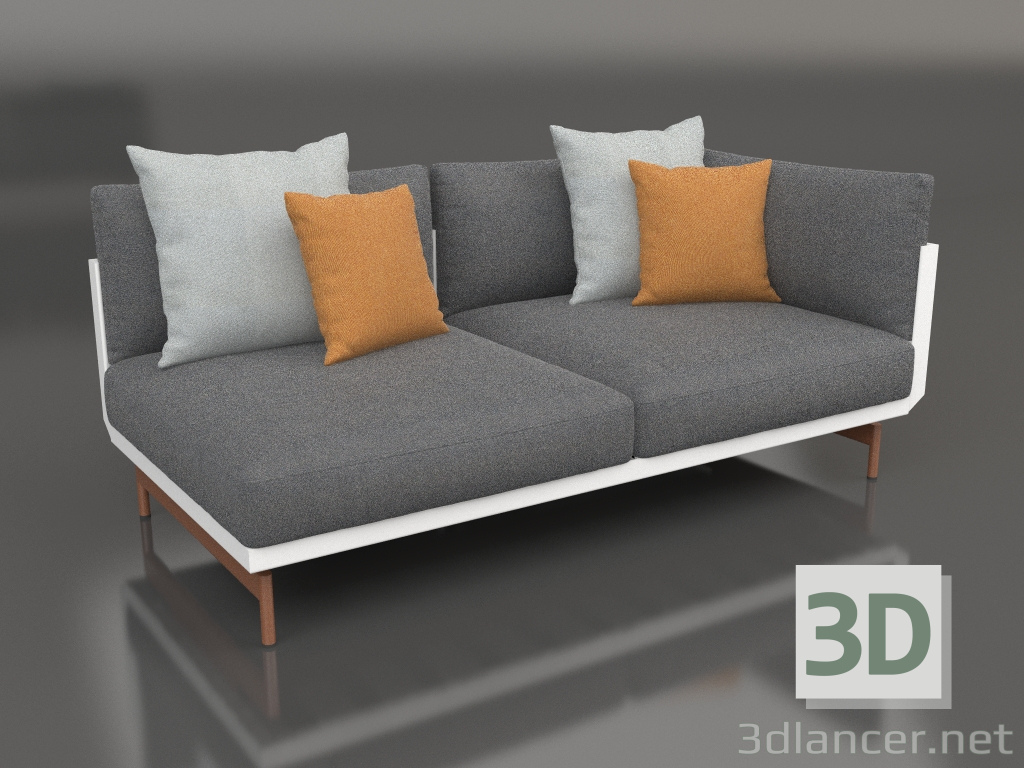 3d model Sofa module, section 1 right (White) - preview