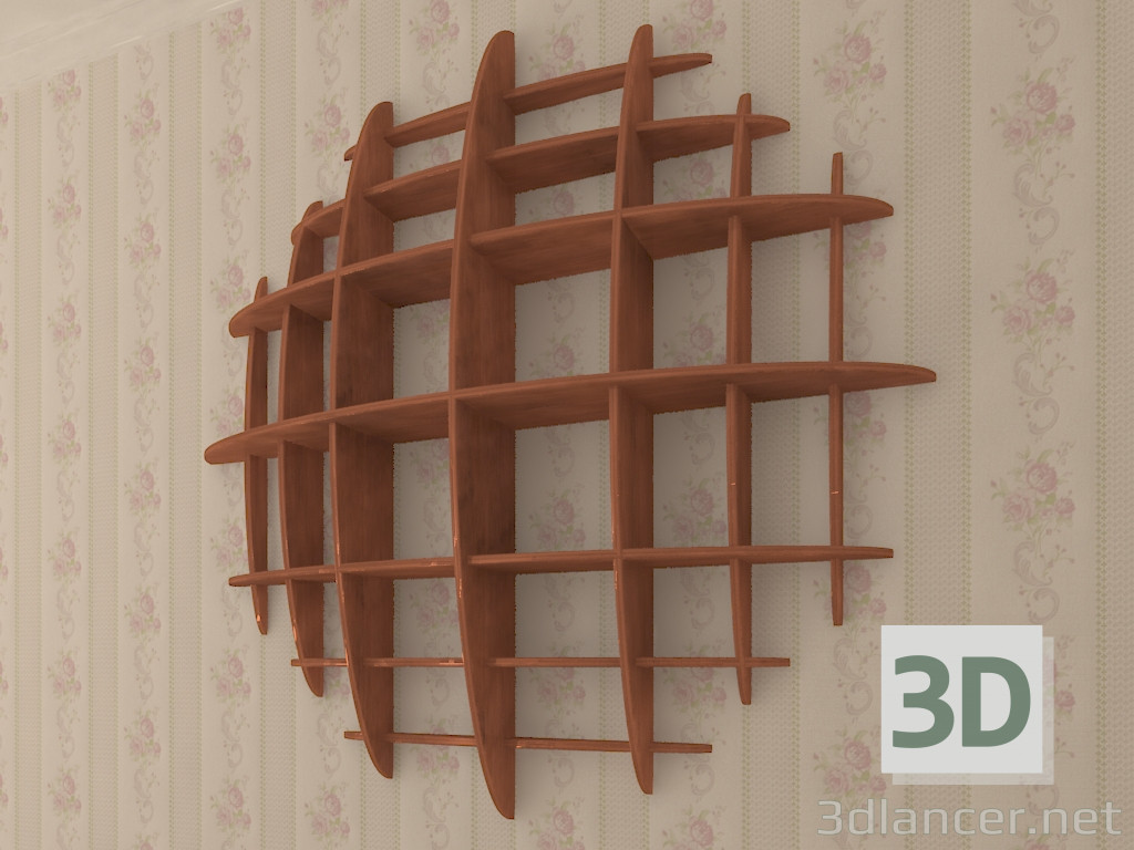 El estante es de varios niveles. 3D modelo Compro - render