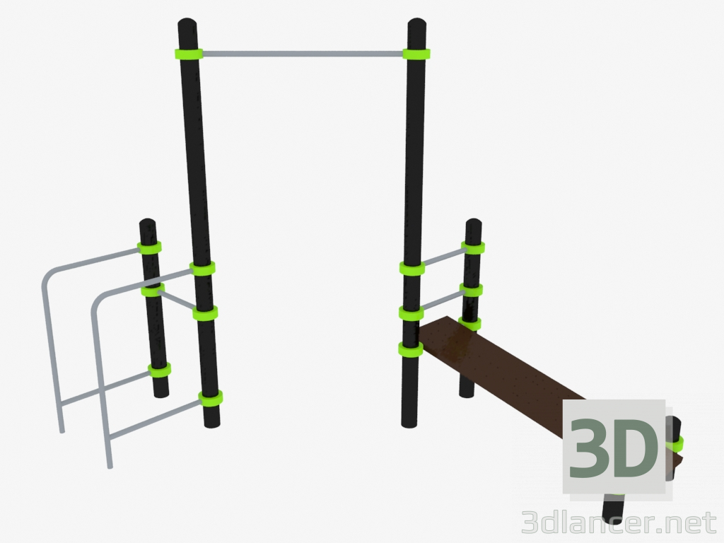 modèle 3D Complexe sportif (W0011) - preview