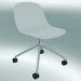 3d model Chair swivel Fiber on 4 wheels (White, Chrome) - preview