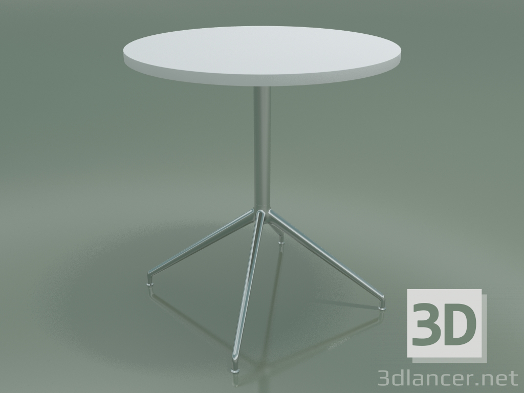 3d model Mesa redonda 5710, 5727 (H 74 - Ø69 cm, desplegado, blanco, LU1) - vista previa