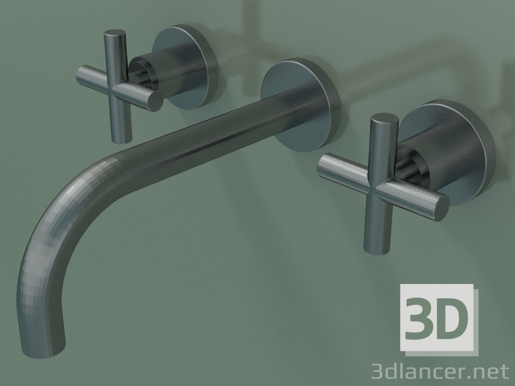 3d model Mezclador de lavabo de pared sin vaciador (36712892-990010) - vista previa