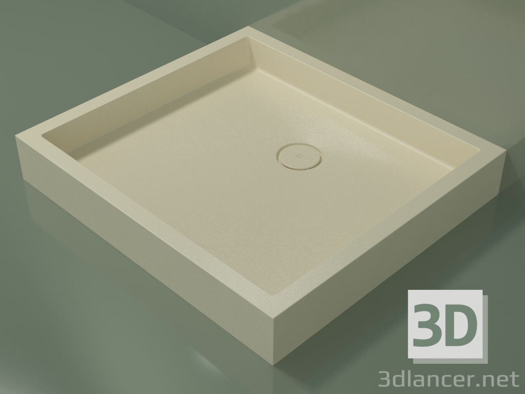 3d model Plato de ducha Alto (30UA0138, Bone C39, 100x90 cm) - vista previa