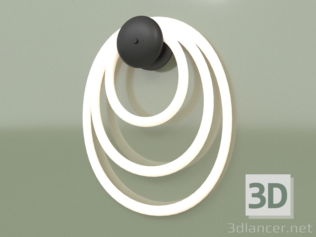 modello 3D Lampada da parete ROPE WALL 4000K BK 10022 - anteprima