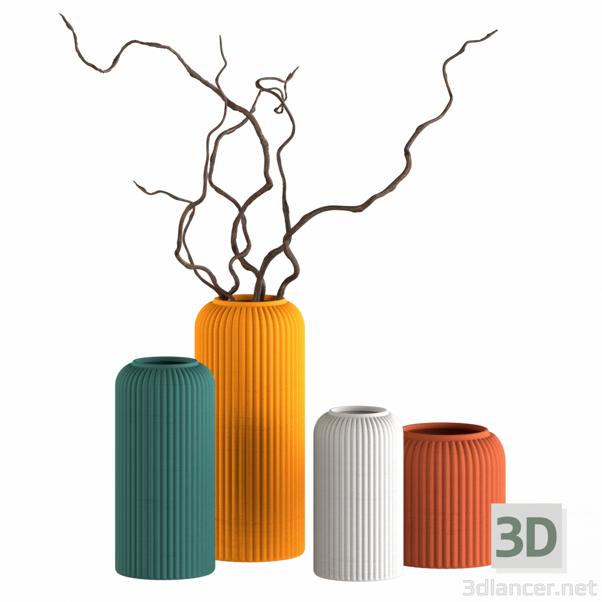 3d vase Morandi model buy - render