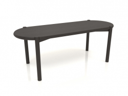 Coffee table JT 053 (rounded end) (1215x466x454, wood brown dark)