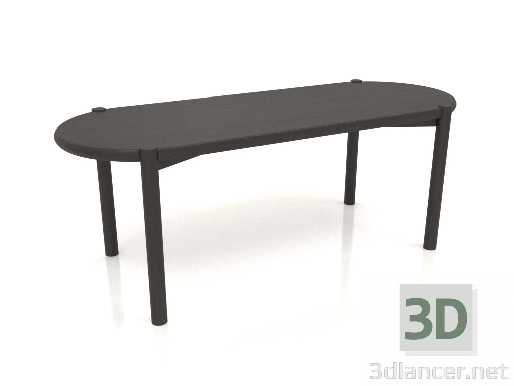 Modelo 3d Mesa de centro JT 053 (extremidade arredondada) (1215x466x454, madeira castanho escuro) - preview