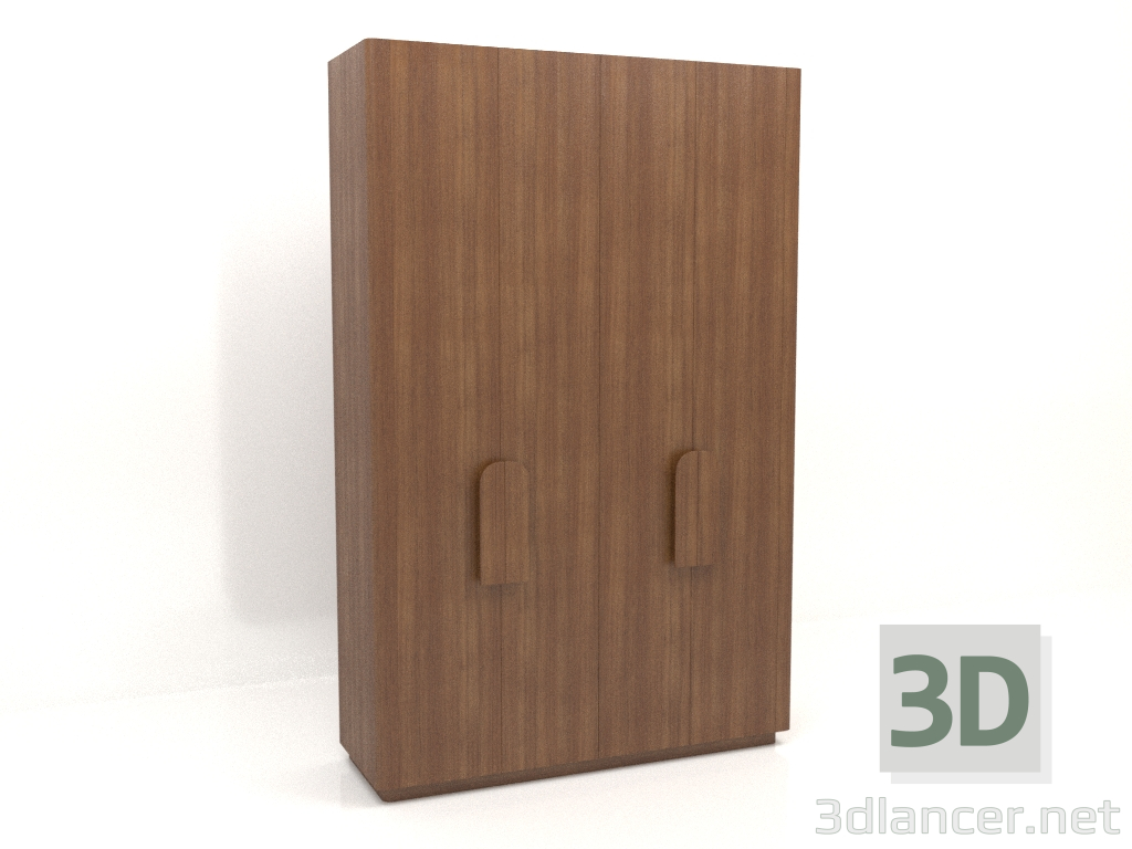 3D modeli Gardırop MW 04 ahşap (seçenek 2, 1830x650x2850, ahşap kahverengi ışık) - önizleme