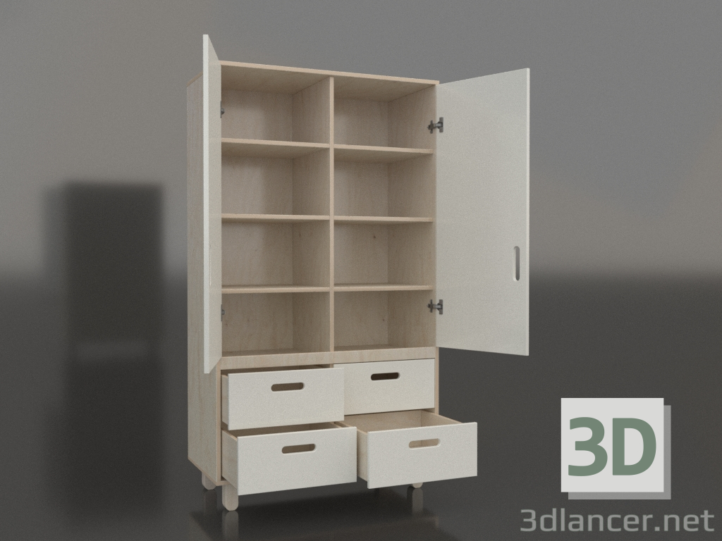 modèle 3D Armoire ouverte TUNE HS (WNTHCA) - preview