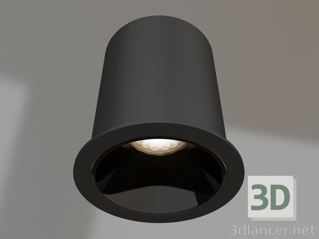 3D Modell Lampe MS-ATLAS-BUILT-R72-20W Day4000 (BK-BK, 30 Grad, 230V) - Vorschau