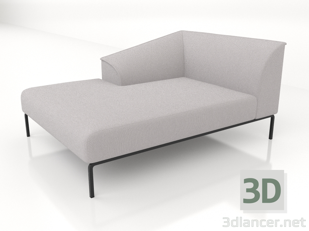 3d model Chaise longue 160 left - preview