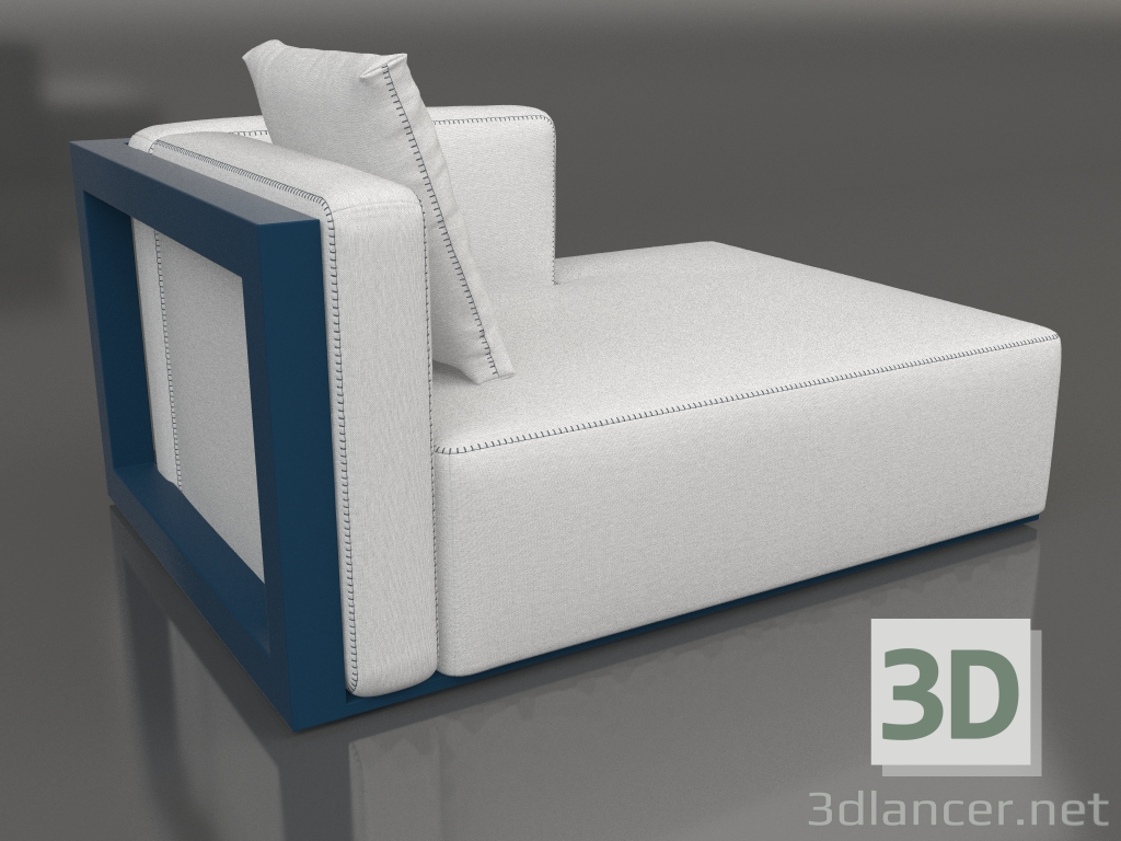 3D modeli Kanepe modülü sağ bölüm 2 (Gri mavi) - önizleme