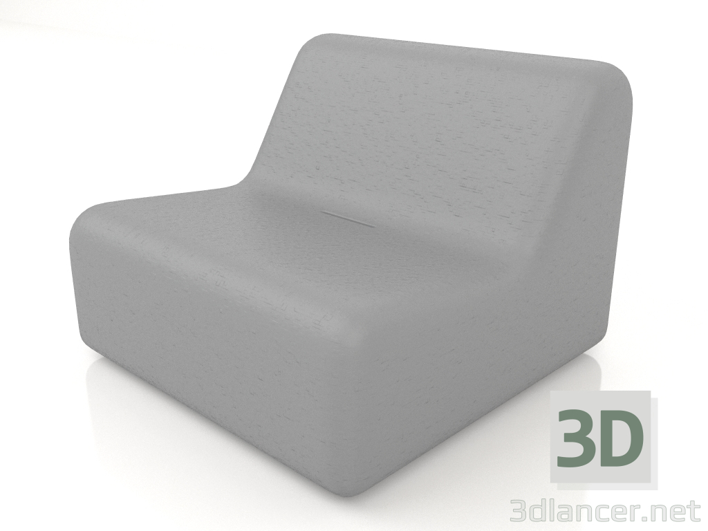 modèle 3D Fauteuil club (Anthracite) - preview