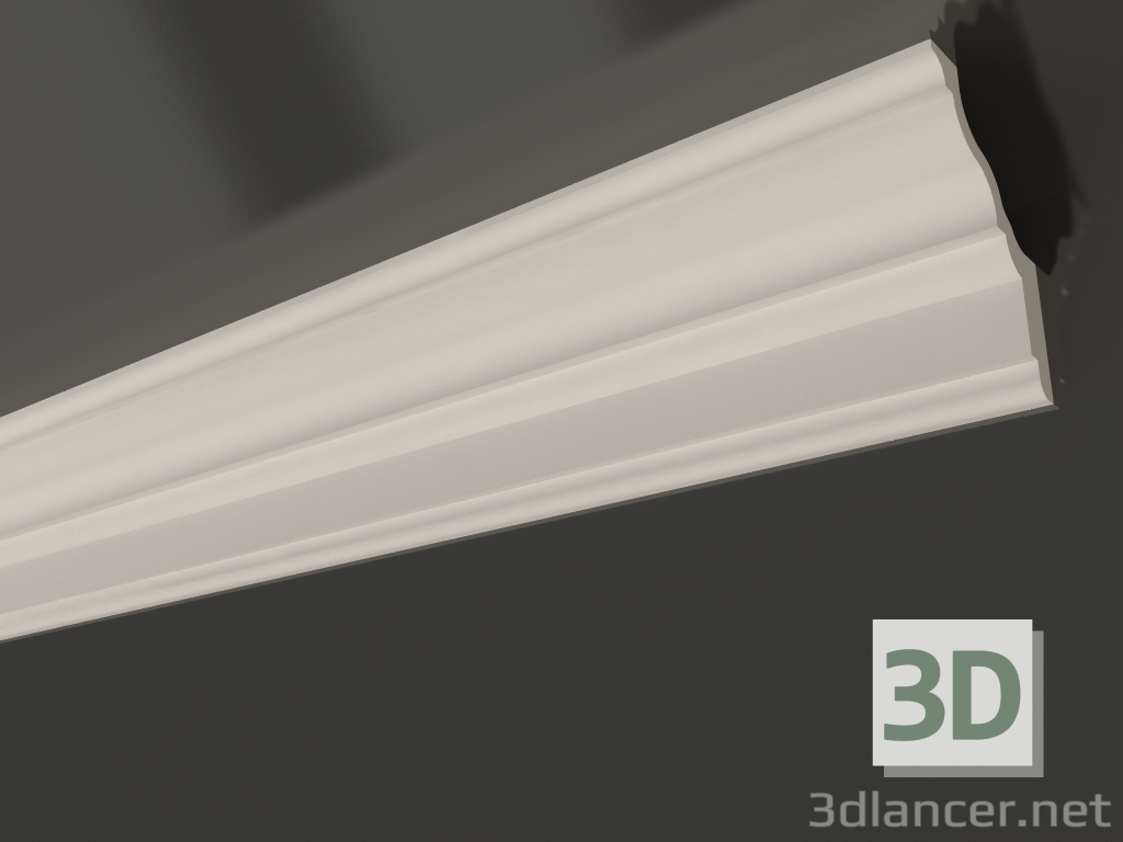 modello 3D Cornice per soffitto in gesso liscia KG 054 (110x77) - anteprima