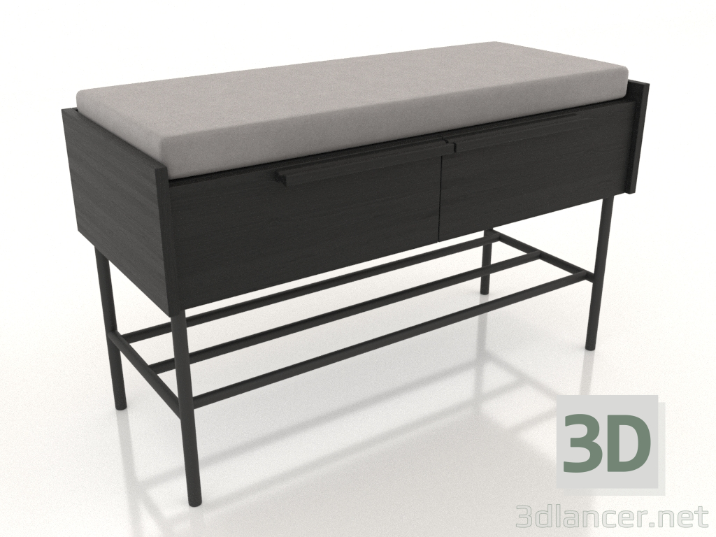 3d model Banquete (negro RAL 9005) - vista previa