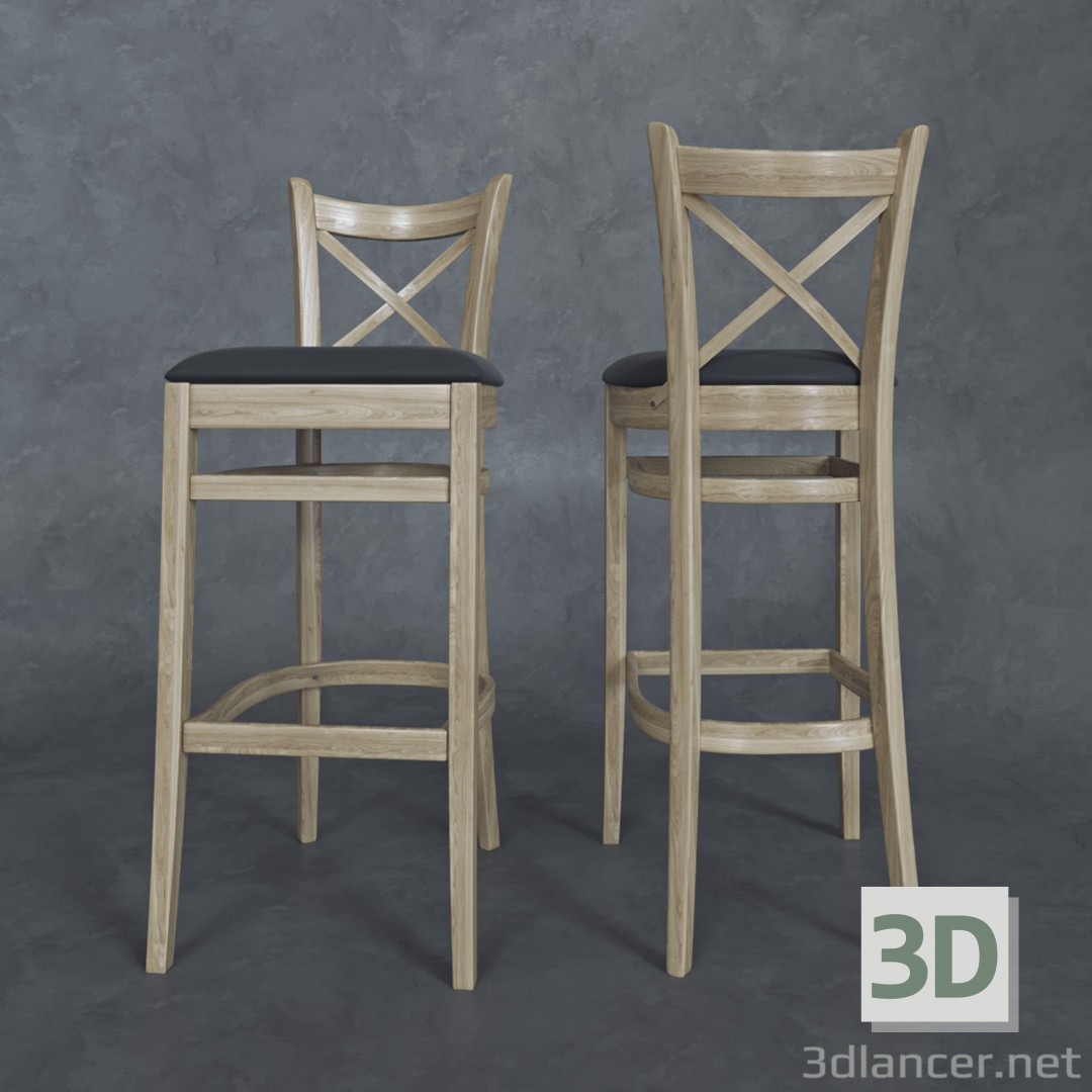 3d Bar stools Toscana model buy - render