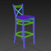 3d Bar stools Toscana model buy - render