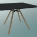 Modelo 3d Mesa MART (9843-01 (100x100cm), H 73cm, HPL preto, alumínio, cinza natural folheado) - preview