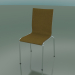 3d model 4-leg high back chair with fabric upholstery (104) - preview