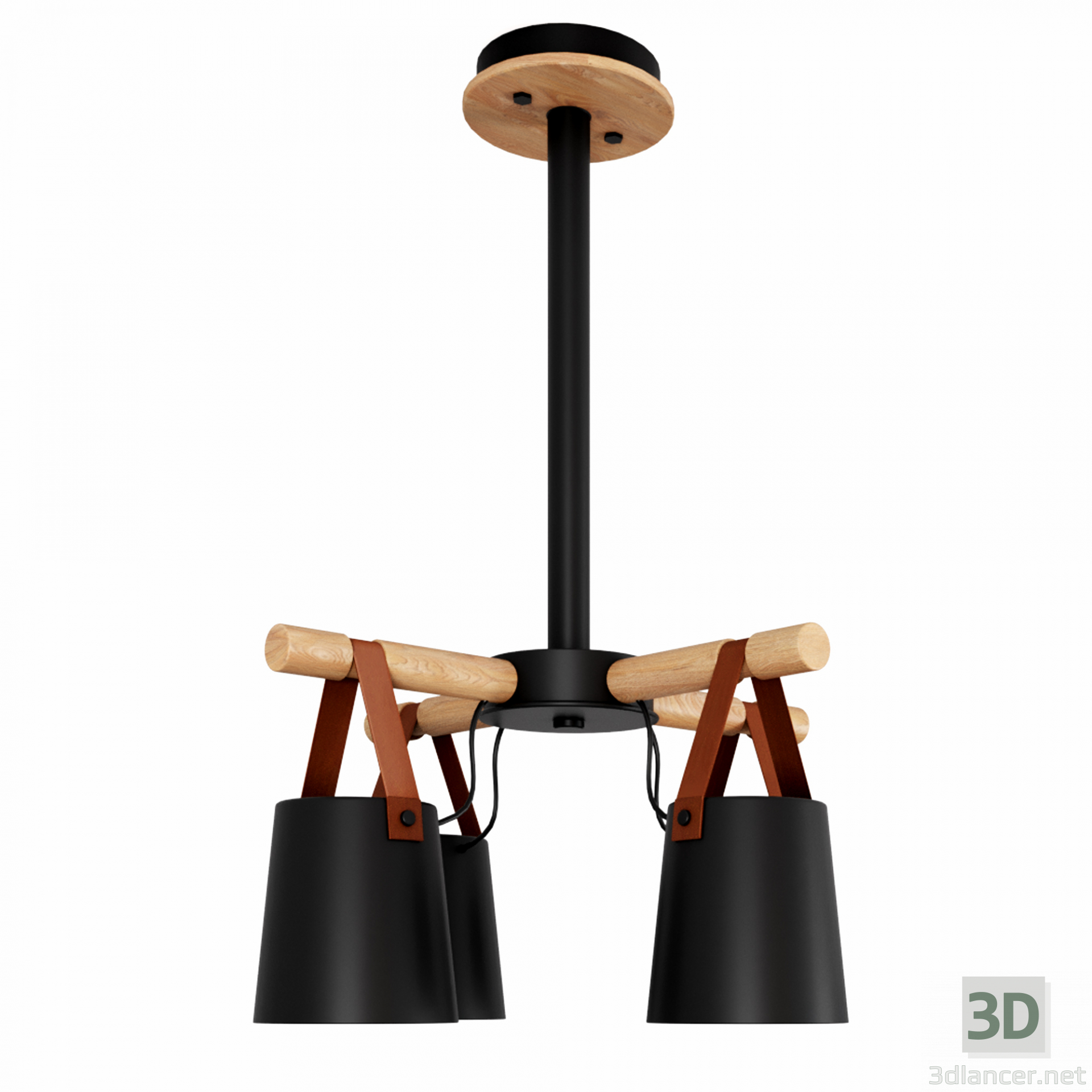 modello 3D di Lampadario moderno a sospensione a caduta nordica 4 comprare - rendering