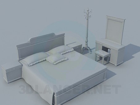 modello 3D L'arredamento della camera da letto - anteprima