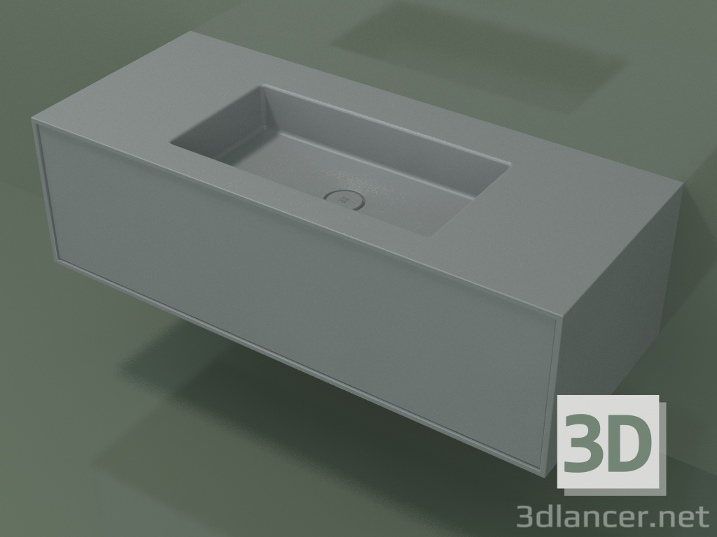 3d model Washbasin with drawer (06UC72401, Silver Gray C35, L 120, P 50, H 36 cm) - preview