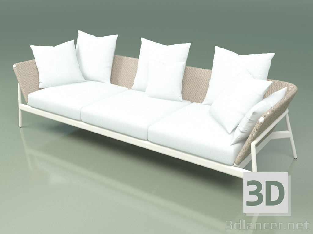 3d model Sofá 003 (Metal Milk, Batyline Sand) - vista previa