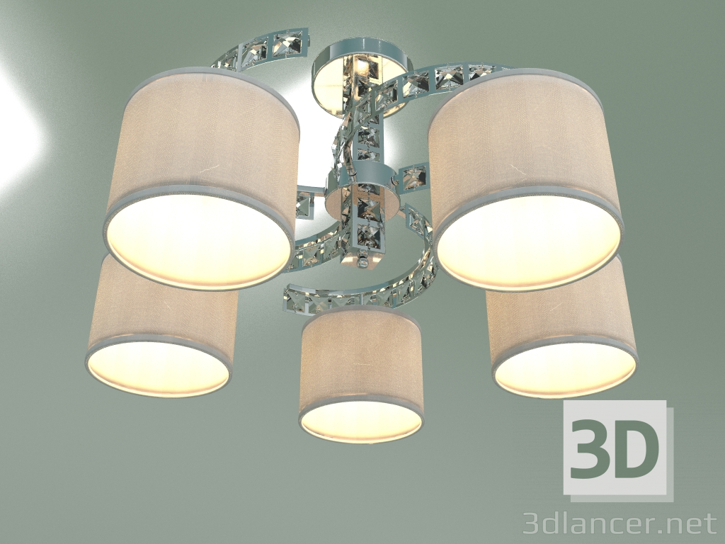 modèle 3D Lustre de plafond Salina 60104-5 (chromé) - preview