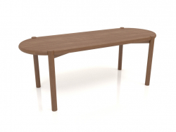 Table basse JT 053 (extrémité arrondie) (1215x466x454, bois brun clair)