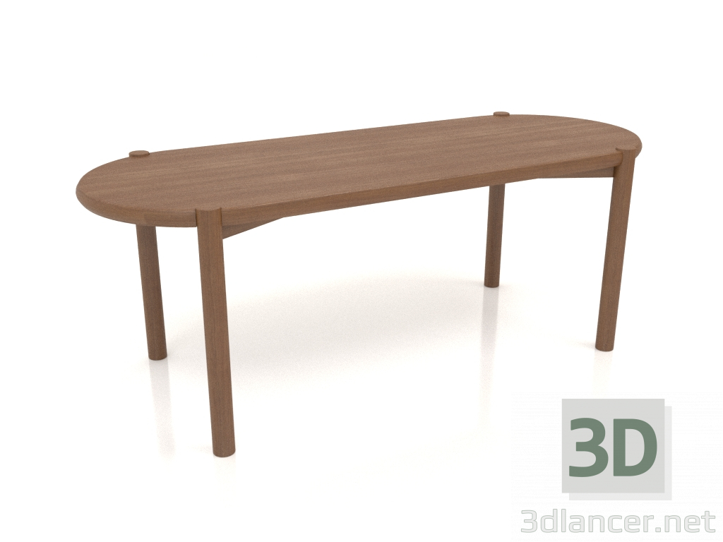 Modelo 3d Mesa de centro JT 053 (extremidade arredondada) (1215x466x454, madeira castanha clara) - preview