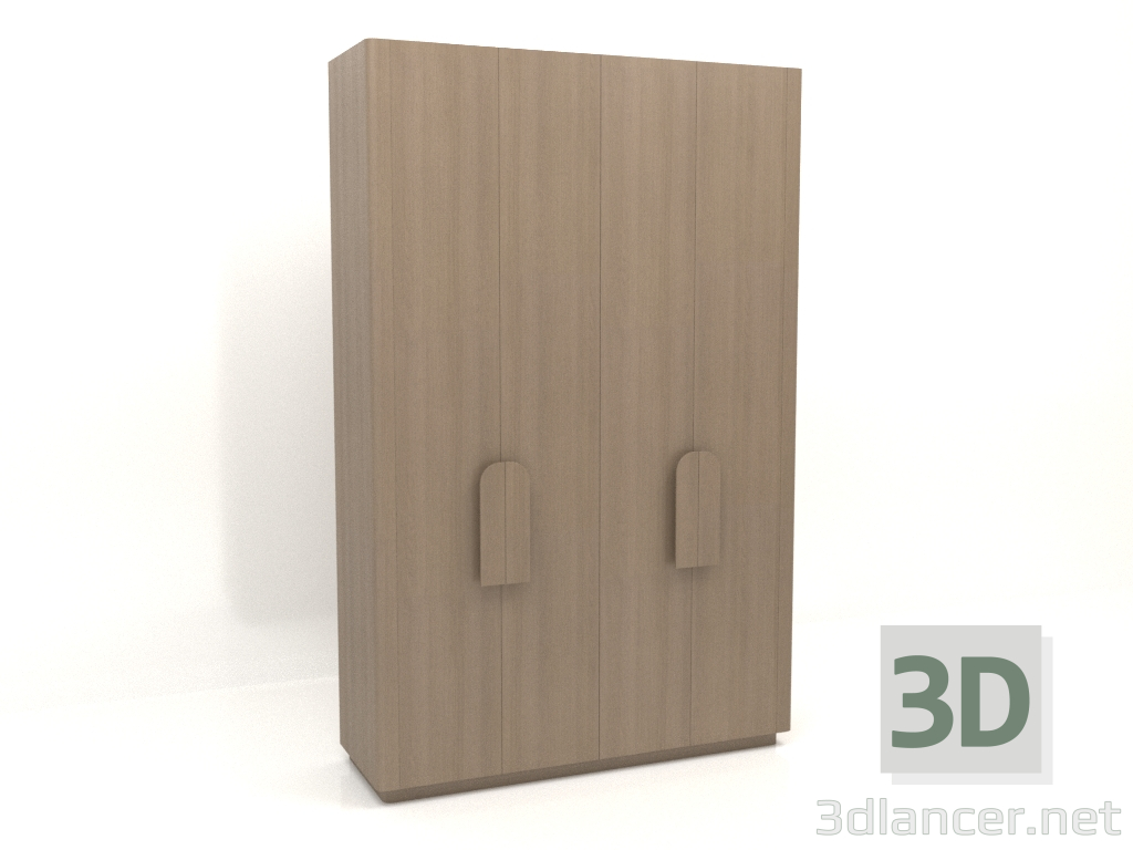 3d модель Шафа MW 04 wood (варіант 2, 1830х650х2850, wood grey) – превью